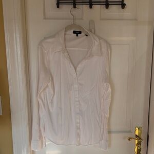 Theory White Button Down Shirt